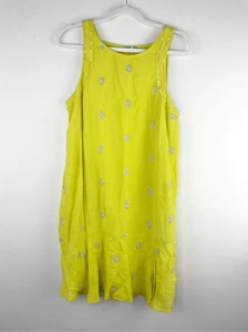 Anthropologie LEIFNOTES Flapper Ponderosa Dress Sequins Yellow Tank Sleeveless 4 - Picture 1 of 14