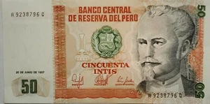 Banco Central De Reserva Del Perú Cincuenta Intis 1987 A9238796D  - Imagen 1 de 4