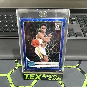 2019-20 Donruss Optic Blue Velocity Prizm Rated Rookie Jordan Poole RC #169 NBA - Picture 1 of 3