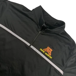 Nike Minnesota Golden Gophers Cross Country 1/4 Zip Pullover Jacket Black • 2XL - Picture 1 of 9