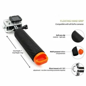 FOR Gopro Hero Sports Camera Floating Hand Grip Stick Pole Selfie Monopod-ORANGE - Picture 1 of 7