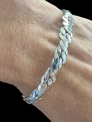 Brazalete Brazalete Vintage Plata de Ley 925 Diseño Único  Foto 1 de 4