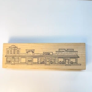 Old West Town~Saloon~Motel~Western~Rubber Stamp~8.5"X 2.5"~Copper Leaf Creations - Picture 1 of 8