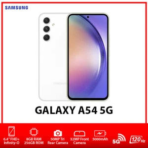(Unlocked) Samsung Galaxy A54 5G Dual SIM Android Mobile Phone - White/8GB+256GB - Picture 1 of 6