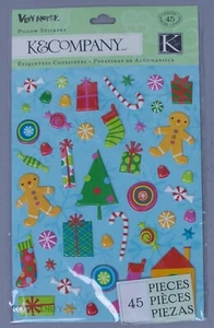 K&Company 45 piezas Pegatinas Álbum de recortes Almohada Caramelo Pan de Jengibre Muy Feliz Icono - Imagen 1 de 1