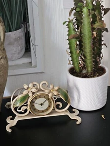 Vintage Painted Metal Smiths Sectric Electric Leaf Clock Franco British Co. - Picture 1 of 17