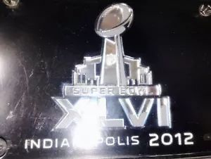 2012 Super Bowl XLVI Pepsi Aluminum Bottle / Laser Tag License Plate Sealed! - Picture 1 of 7