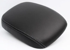 Fits 10-13 Kia Soul Vinyl Center Console Lid Armrest Cover Black w/Gray Stitch - Bild 1 von 6