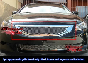 Fits 2008-2010 Honda Accord Coupe Upper Stainless Chrome Mesh Grille Insert - Picture 1 of 2