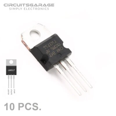 CIRCUITSGARAGE 10 X LM317T 3 Terminal Adjustable Positive Voltage Regulator TO-220 - USA
