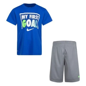 Brand new size 6 Nike 2 pc. boy's set "My First Goal" soccer theme - Picture 1 of 1