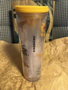 NEW Starbucks ASIA 2023 25th Anniversary Jungle Safari Animals Cold Tumbler - Picture 1 of 7
