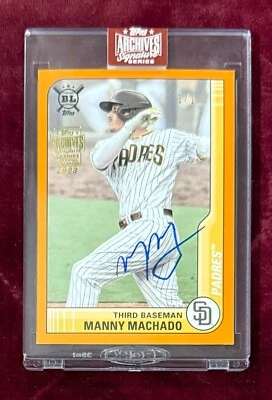 MANNY MACHADO 2023 Topps Archives Signature Series Buyback On Card Auto 1/1 - Image 1 of 3