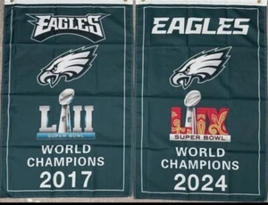Striscione bandiera verticale Philadelphia Eagles Super Bowl Champions 2x3 piedi - set di 2 - Foto 1 di 1