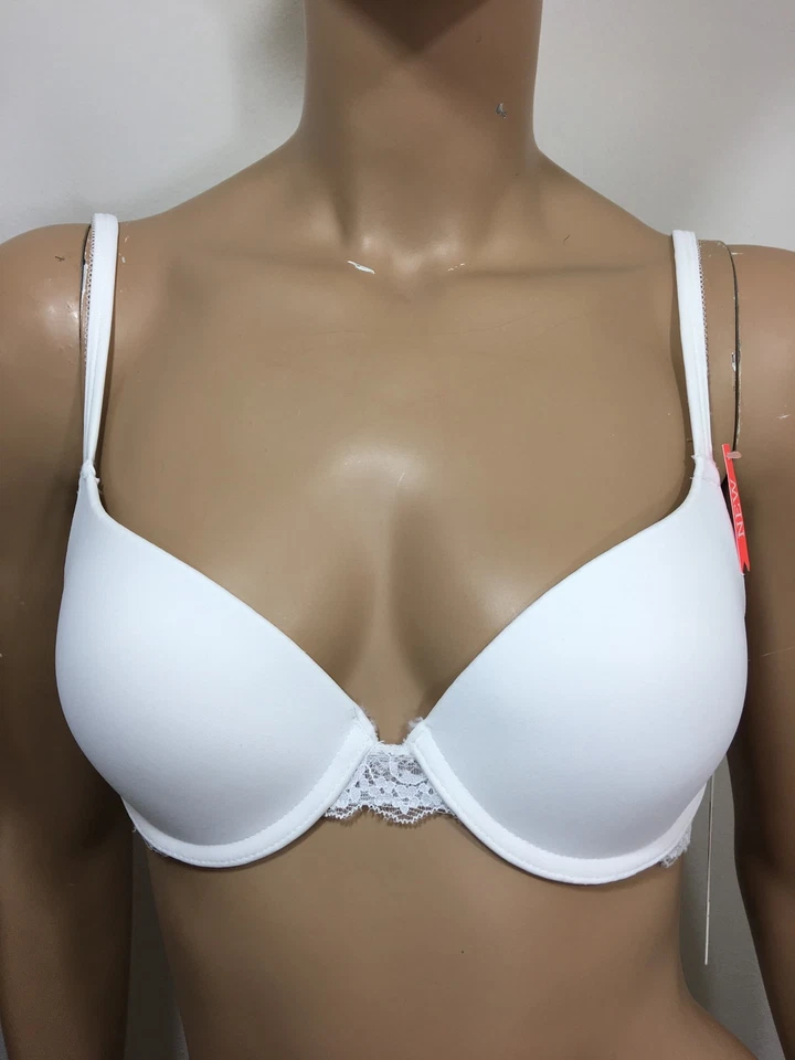 SO Bra Soft Light PushbConvertible T-Shirt Lace  100 New White ZG53B001Z Sz.34B - Image 1 of 4