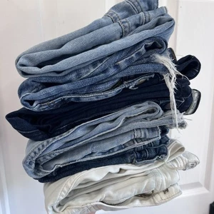 Lot Of 6 Free People Denim Jeans Size W 27 Distressed White Blue Etc Big Bundle! - Picture 1 of 24