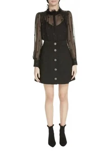 Kate Spade New York Minirock Kristallverzierungen Blumen Edelsteine Größe 6 schwarz - Bild 1 von 8