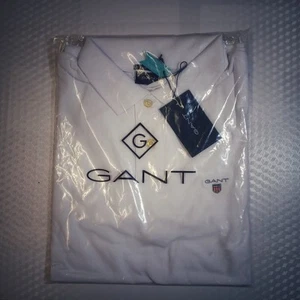 Gant Men's White Short Sleeve Polo Shirt, Size Large, Regular Fit - Picture 1 of 2