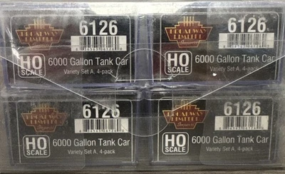 Broadway Limited HO Scale #6126 Variety Set of 4 6000 Gallon Tank Car NIB CC - Image 1 of 3