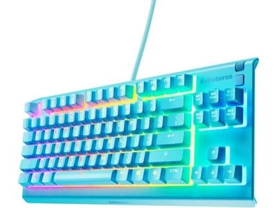 SteelSeries Apex 3 TKL Aqua RGB Gaming Keyboard - Tenkeyless Compact Form - Image 1 of 4
