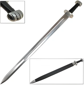 Custom Handmade Carbon Steel 40" Full Tang Wikinger Schwert mit Lederscheide - Bild 1 von 3