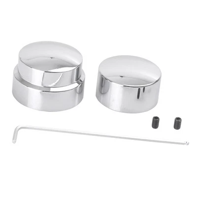 1 par de cubiertas de tuerca de eje trasero cromadas para Harley XL 1200 Dyna CVO Electra Glide Foto 1 de 4