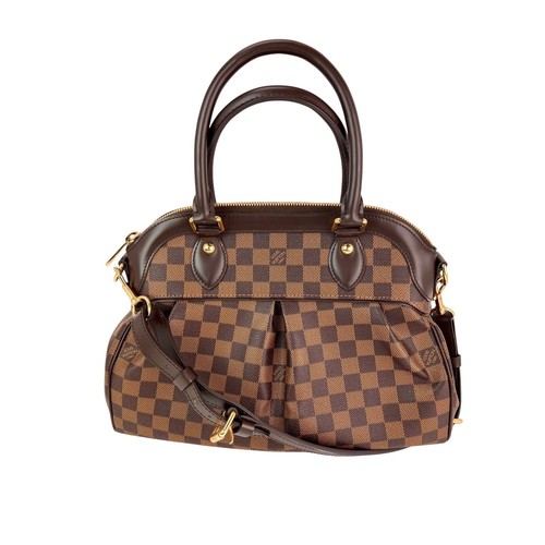 LOUIS VUITTON（LV） Borsa a mano Louis Vuitton Trevi Pm Damier Ebene tela tracolla donna marrone una