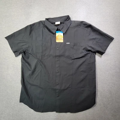 Columbia Shirt Mens XL Black Button Up Red Eagle Lake Omni Shade Outdoor NWT - Image 1 of 4