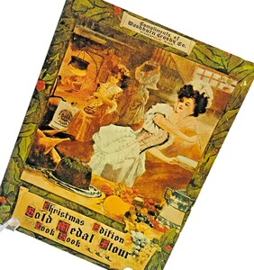 Vintage Gold Medal Flour Cookbook Christmas Edition 1904 1970 USA Farmhouse - Picture 1 of 9