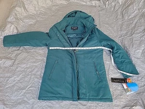 New Forecaster Of Boston Parka Coat Womens Size S GreenJacket Full Zip Hood - Picture 1 of 6