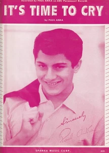 Original Noten - Paul Anka - It's Time To Cry - 1960 - NEUWERTIG - Bild 1 von 3