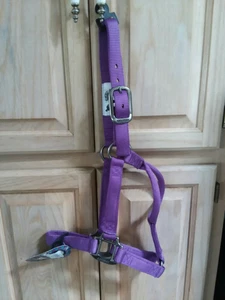 Weaver Mosaic Nylon Halter - Small Horse  Non Adjustable Purple - Picture 1 of 3