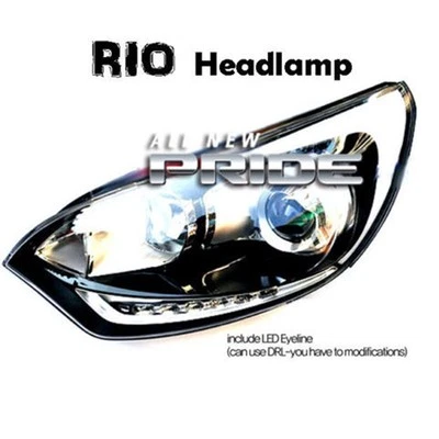 (Se adapta a: KIA 2011-2015 Pride RIO 5 puertas) Faro original genuino OEM línea de ojos LED Foto 1 de 4