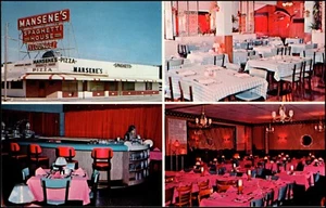 Mansene's Spaghetti House 291 NW 37th Ave. Miami Florida FL Multi View Postcard - Picture 1 of 2