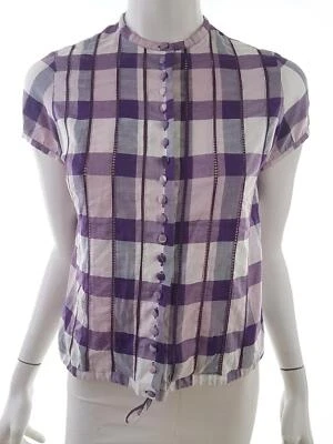 BEN SHERMAN  T. S Blusa con botones Manga corta Geométrico - Imagen 1 de 4