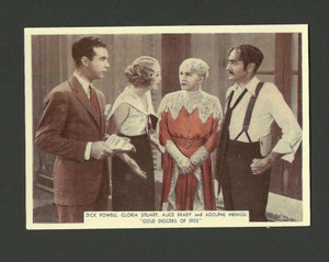 Dick Powell Gloria Stuart Alice Brady Gold Diggers of 1935 Cigarette Card