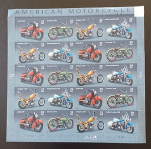 2005 American Motorcycles Full Sheet Of 20 .39 Cent Stamps NH - Picture 1 of 4