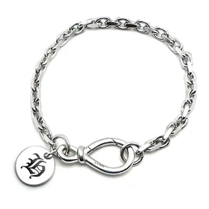 925 Sterling Silber Kühn Unendlichkeit Knoten Kreis Bettelkette Armband - Mehrere Größen - Bild 1 von 5