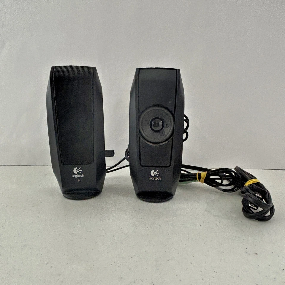 Logitech S120 Desktop Multimedia Computer Speakers Black Tested - Image 1 of 4