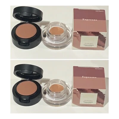 2X Laura Geller Double Shot Cream & Powder Eyeshadow Duo *Espresso* New in Box - Image 1 of 4