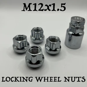 Locking Wheel Nuts M12x1.5 Open Zinc For Alfa Romeo 6 75 90 Giulietta GTV Spider - Picture 1 of 9