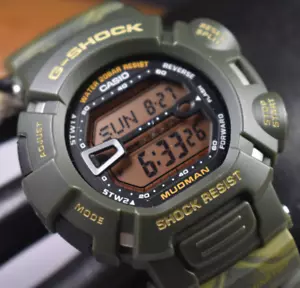 RARE! Casio G-Shock Mudman G9000MC-3 (3031) Camouflage Men's Watch NEW BATTERY! - Picture 1 of 13