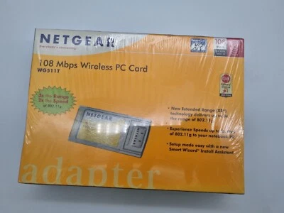 NETGEAR 108Mbps WIRELESS PC CARD WG511T PCMCIA BRAND NEW FREE POST - image 1 of 3