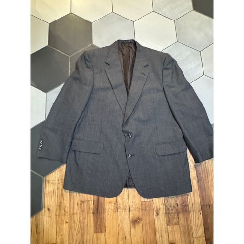 Vintage Burberry tuta cappotto giacca sportiva uomo grigio formale lana Birmingham