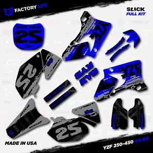 Gray & Blue Slick Racing Graphic Kit fits Yamaha YZ250F YZ450F 03-05 YZF 250 450 - Bild 1 von 5