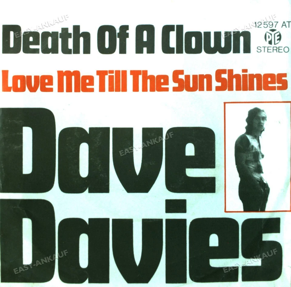 Dave Davies - Death Of A Clown 7in 1967 (VG+/VG+) ' - Image 1 of 1