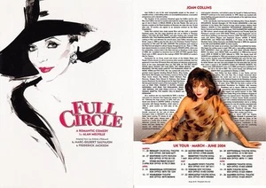 JOAN COLLINS - Folleto de Tarjeta A4 Promocional Original de Alta Calidad CÍRCULO COMPLETO - Imagen 1 de 2
