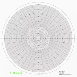 Optical Comparator Chart For Profile Projector Overlay Chart For Mitutoyo 512075 - Picture 1 of 4