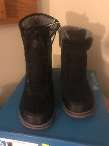 NIB Columbia Kids' Youth Bangor - Black / Mountain Red - size 6 - Picture 1 of 6