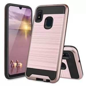 Für Samsung Galaxy A10e Handyhülle stoßfest schmal gebürstete Rüstung Gummi Abdeckung - Bild 1 von 4